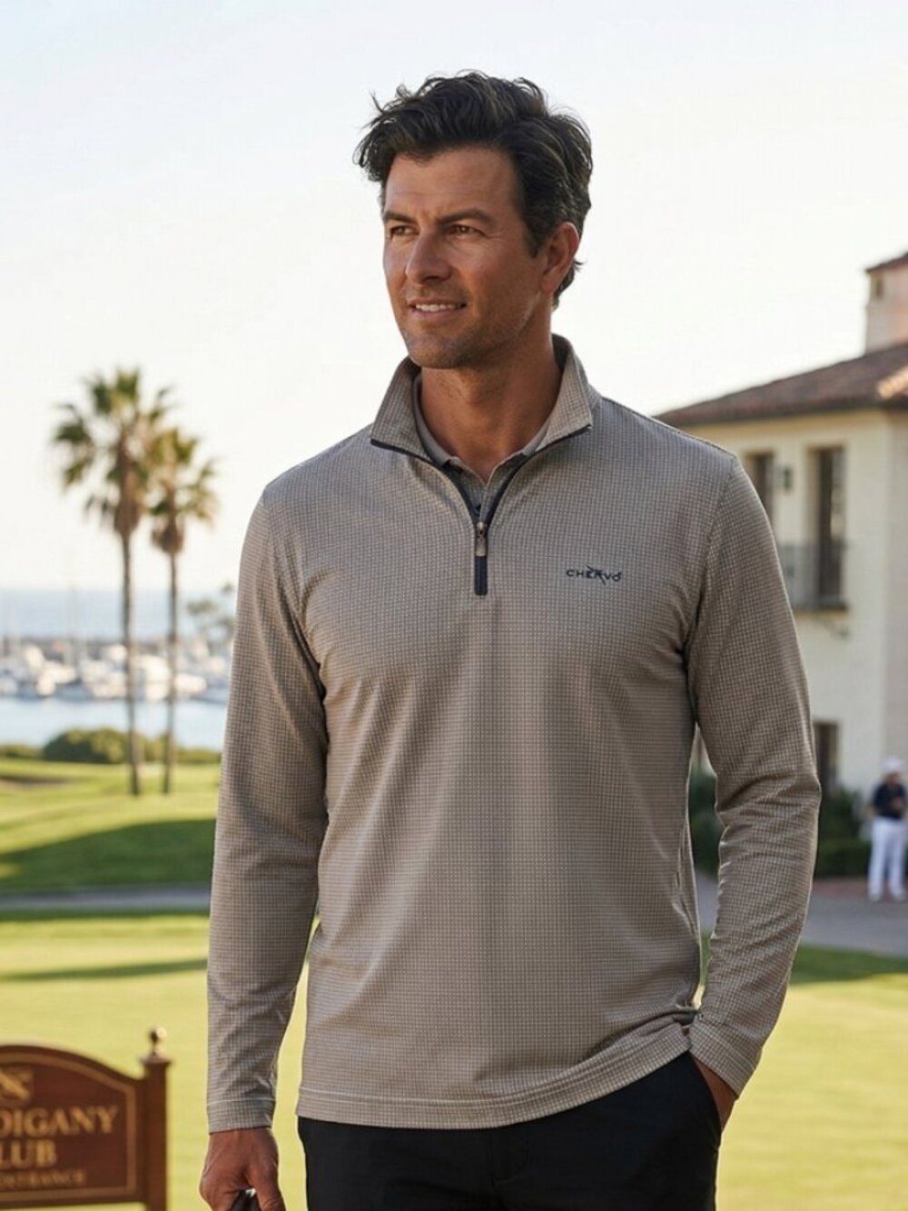 Men's Chervo half-zip performance sweatshirt  Pro-Therm half zip fleece